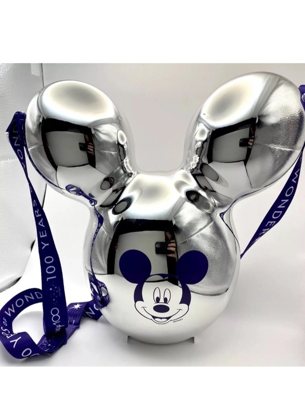 Disney 100th Anniversary Platinum Mickey Mouse Balloon Popcorn Bucket – Chrome